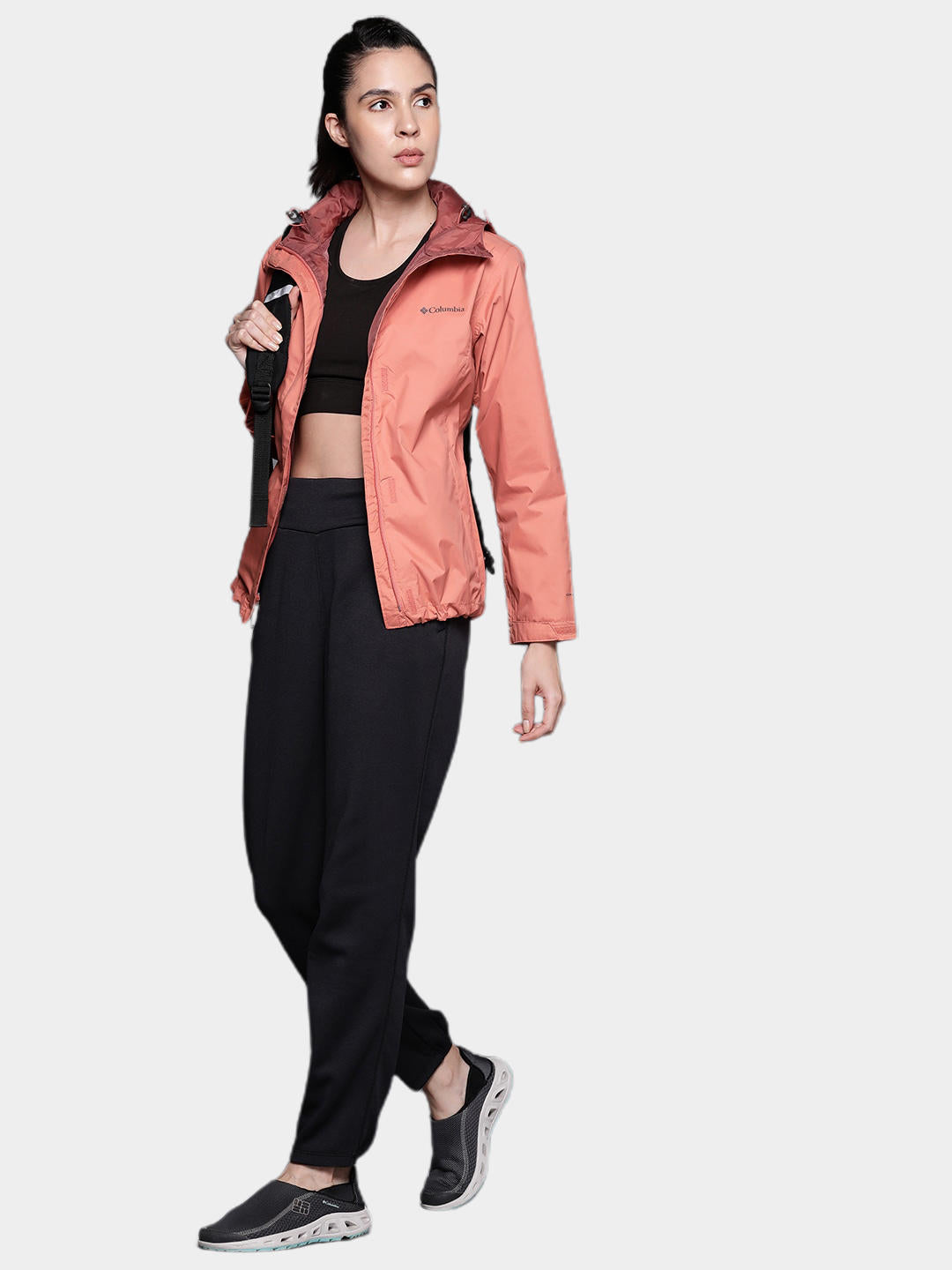 Columbia Women Peach Arcadia II Rain Jacket