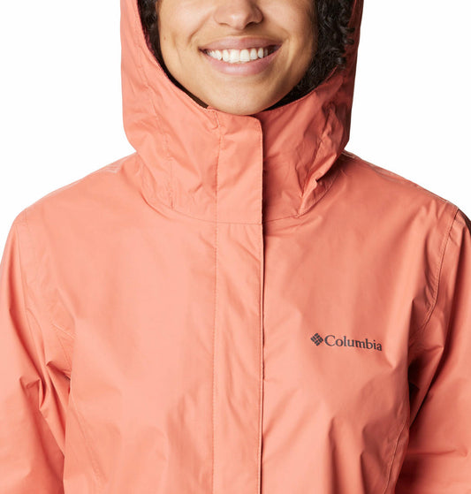 Columbia Women Orange Arcadia II Jacket Waterproof