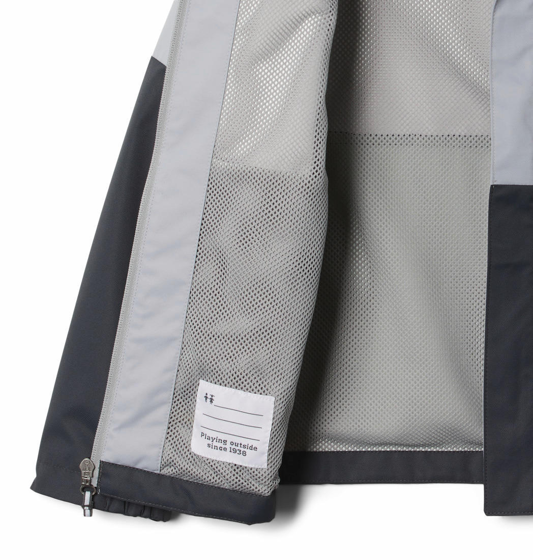Columbia Kids Boys Grey Hikebound Rain Jacket