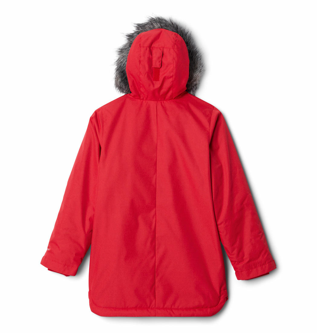 Columbia Kids Girls Red Suttle Mountain Long Insulated Jacket