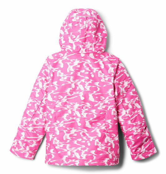 Columbia Kids Girls Red Bugaboo III Printed Fleece Interchange Jacket