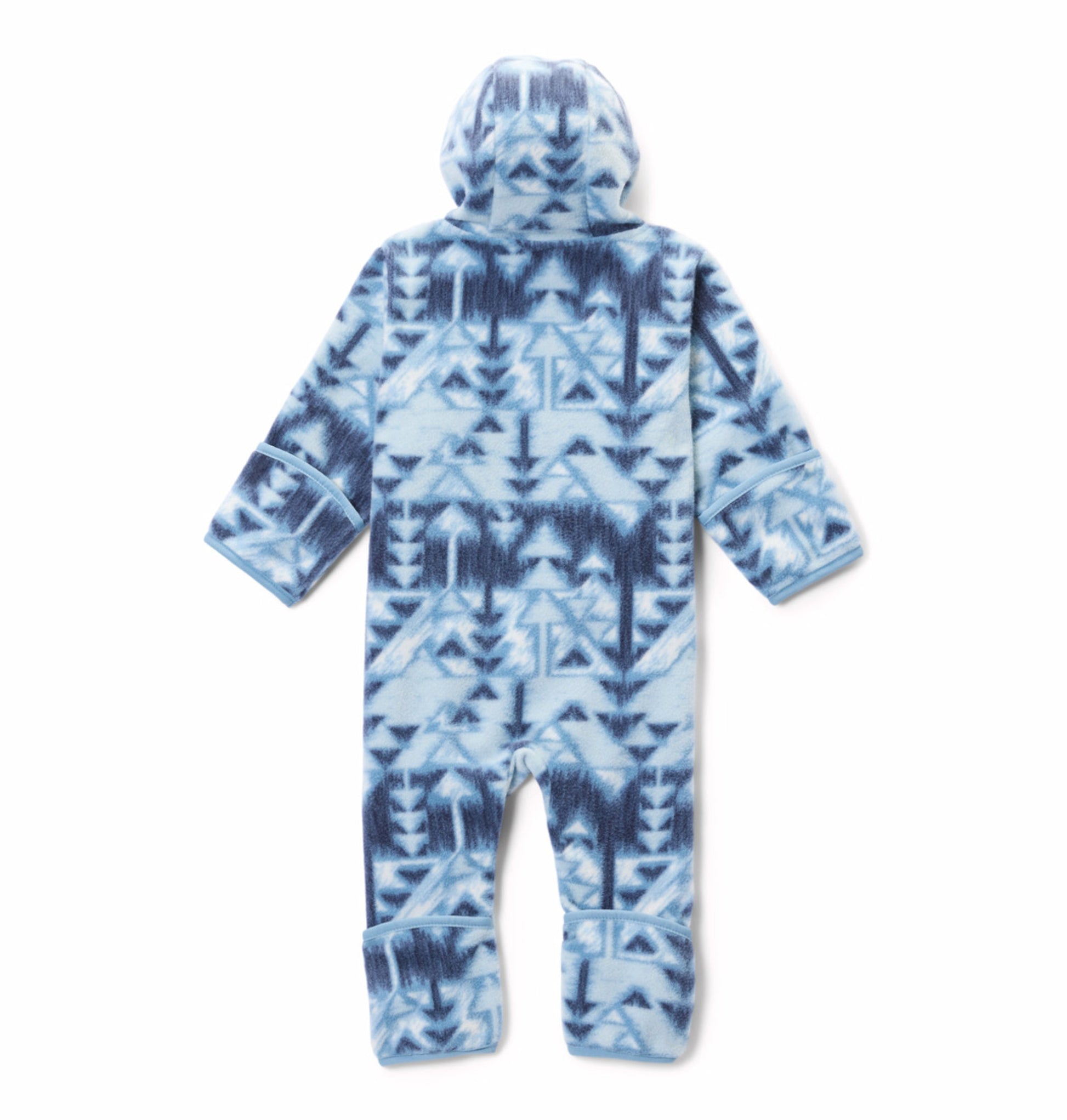 kids infant blue snowtop ii bunting romper