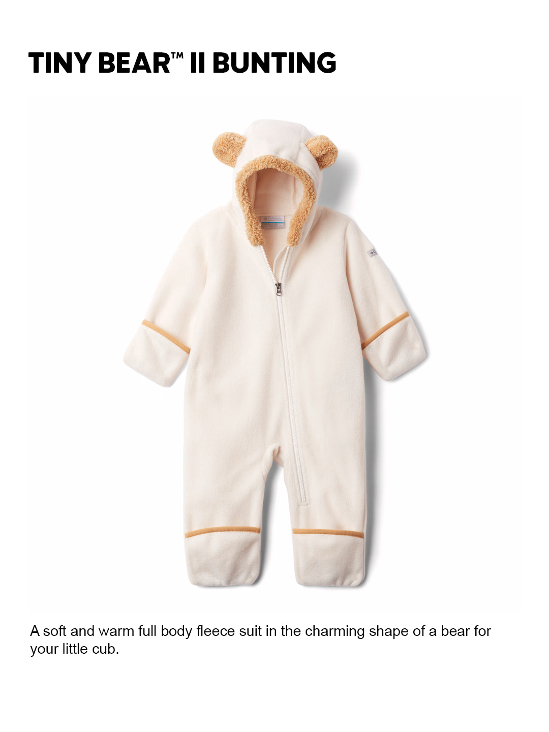 Columbia Kids Infant White Tiny Bear II Bunting Romper