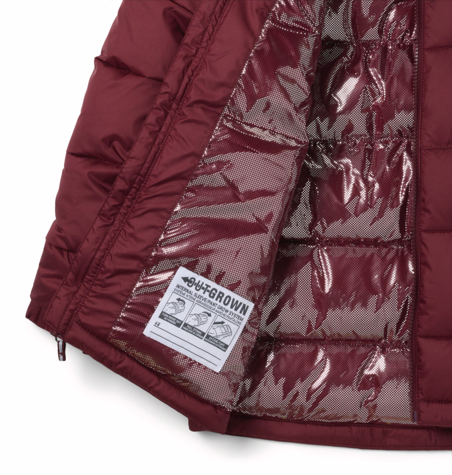 Columbia Kids Unisex Red Omni-Heat Reflective Pike Lake II Hooded Down Jacket