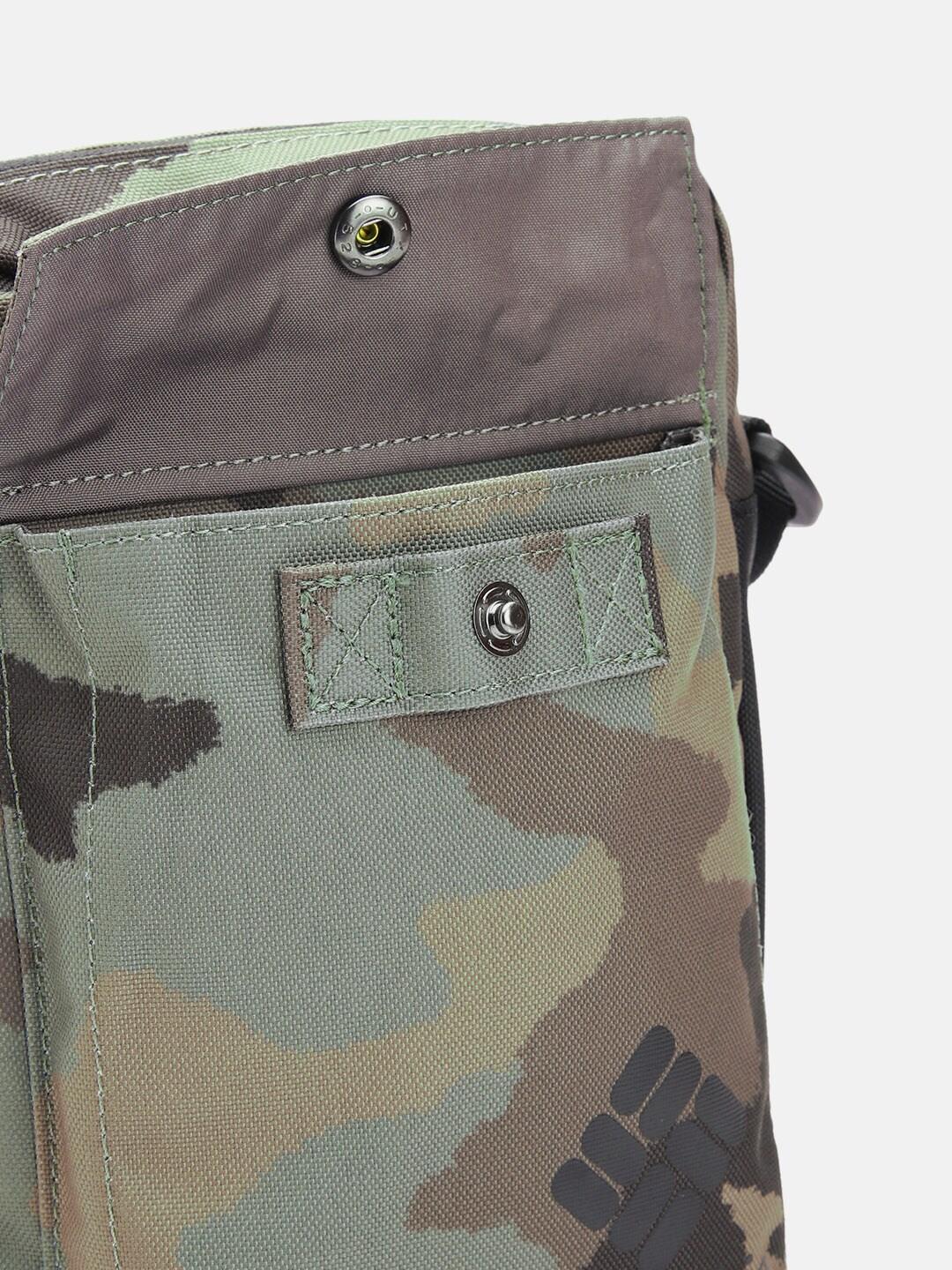Columbia Unisex Green Zigzag Side Bag