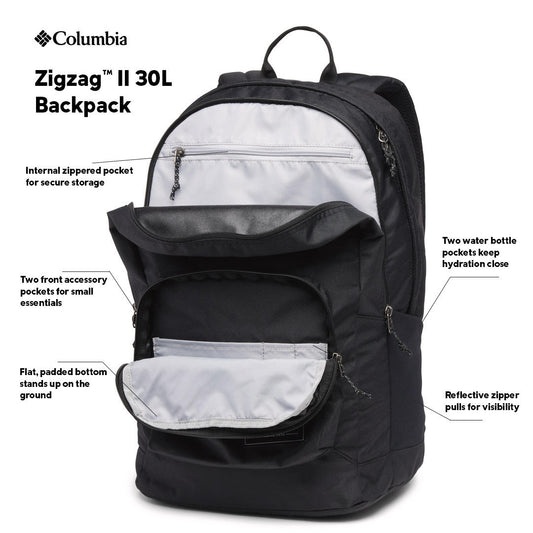 Columbia Unisex Black Zigzag II Backpack 30 L
