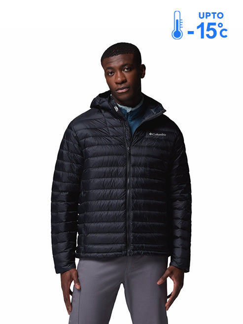 Columbia Men Black Omni-Shield Corelite Hooded Down Jacket