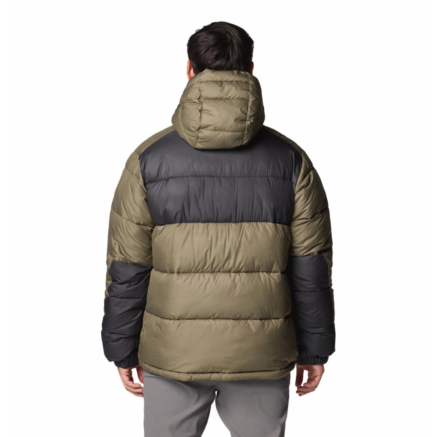 Columbia Men Green Omni-Heat Reflective Pike Lake II Hooded Down Jacket