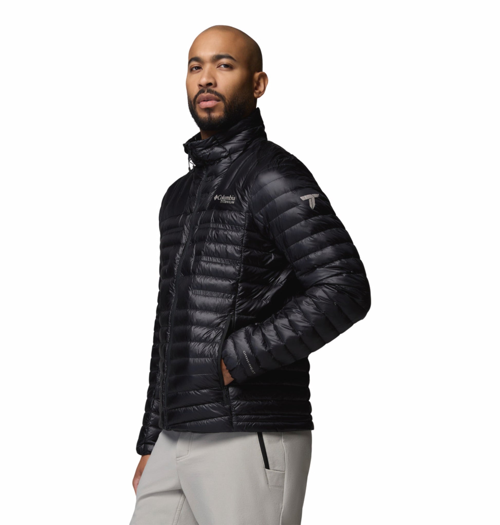men black omni heat arctic endevour mountain down jacket