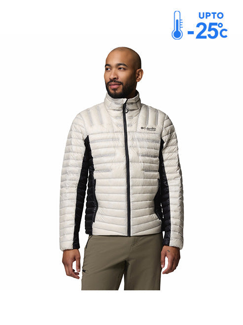 Columbia Men Beige Omni-Heat Arctic Endevour Mountain Down Jacket