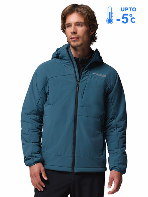 Columbia Men Blue Omni-Shield Silver Leaf Lite Hooded Down Jacket