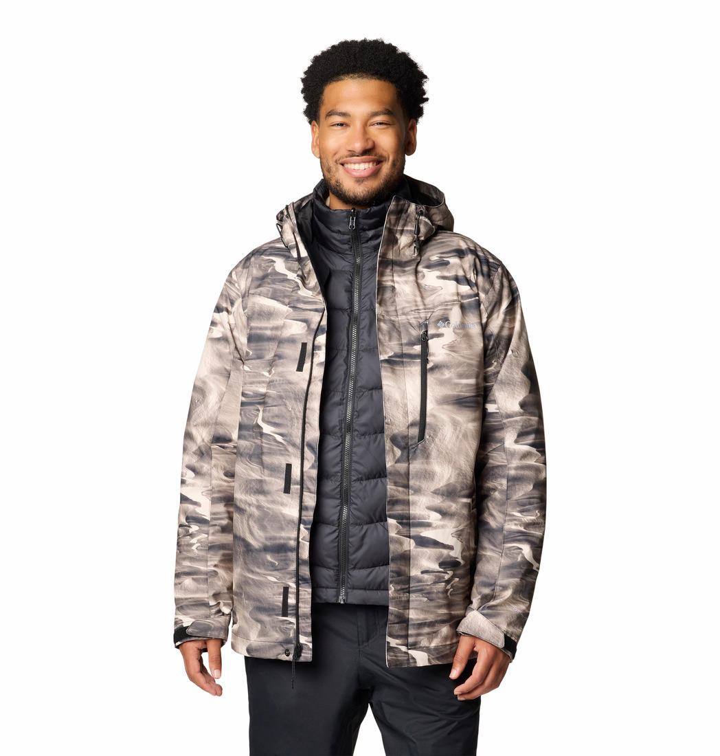 Columbia Mens Brown Whirlibird V Printed Interchange Jacket