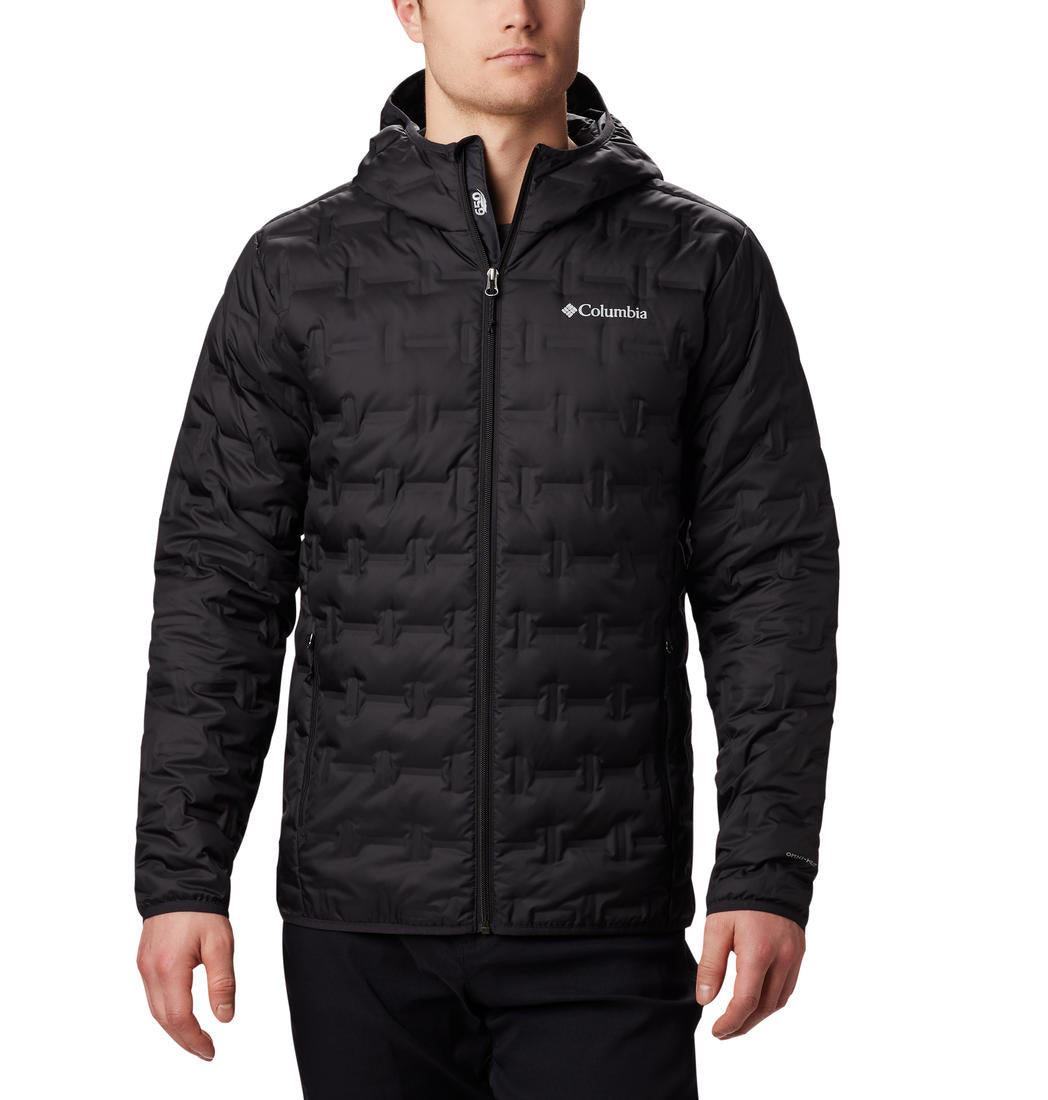 Columbia Men Black Delta Ridge Down Hooded Jacket