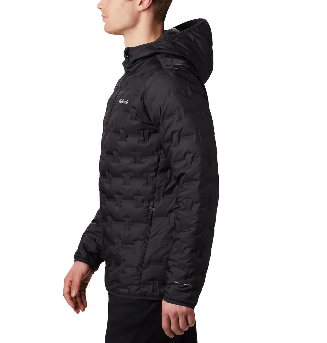 Columbia Men Black Delta Ridge Down Hooded Jacket
