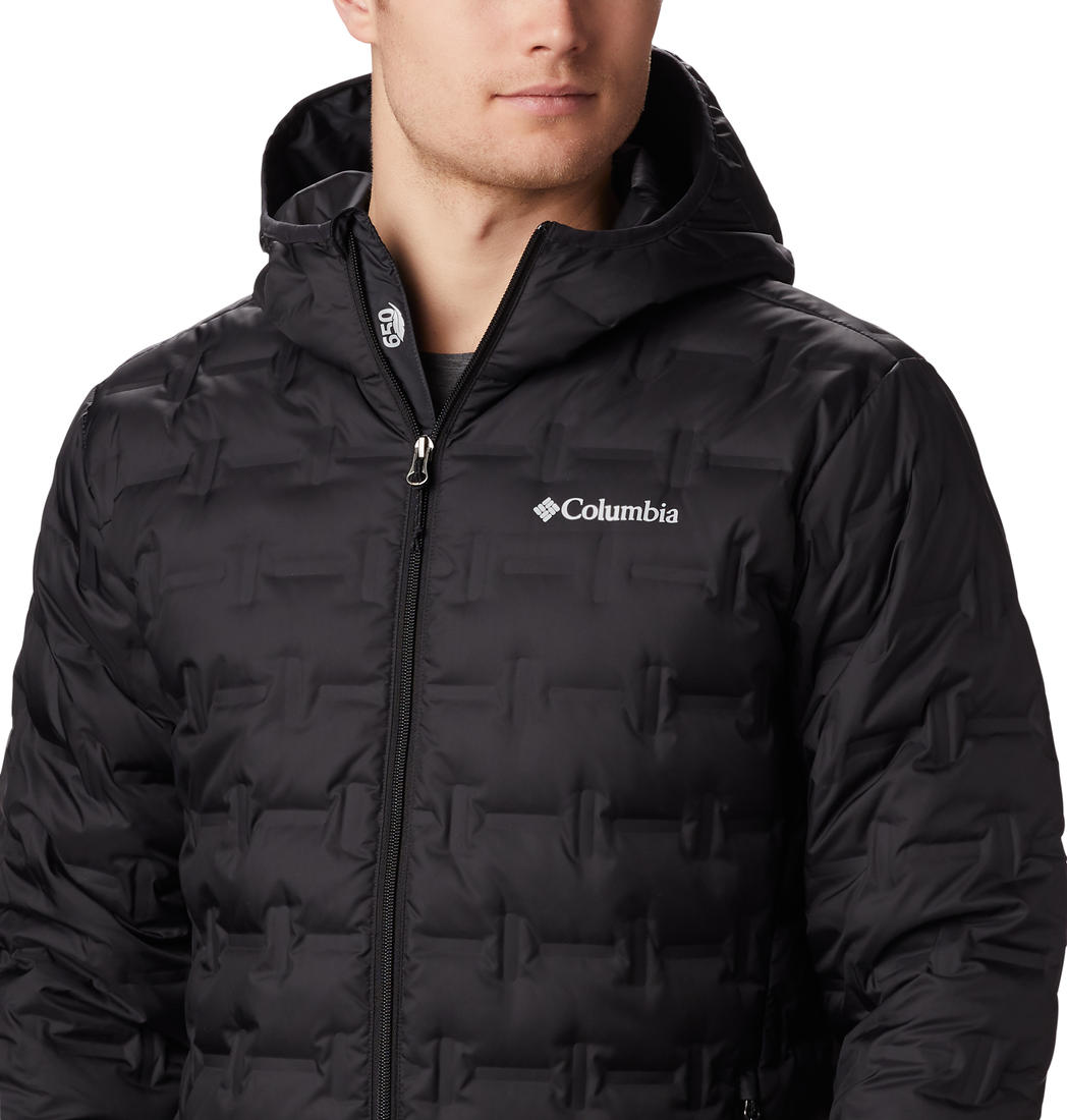 Columbia Men Black Delta Ridge Down Hooded Jacket