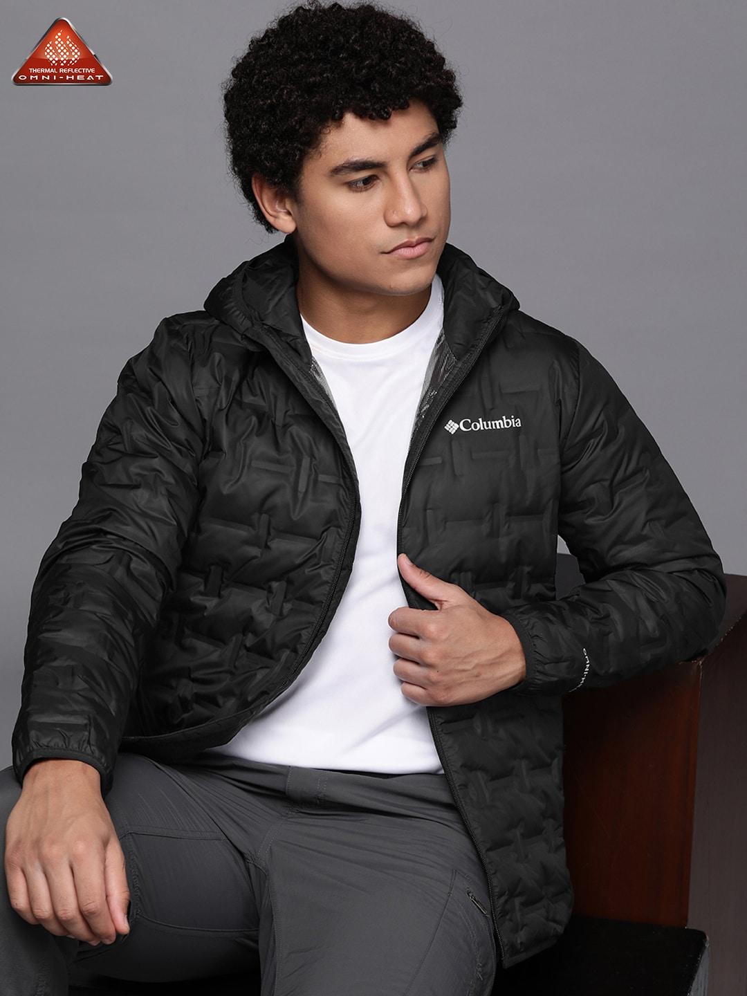Columbia Men Black Delta Ridge Down Hooded Jacket