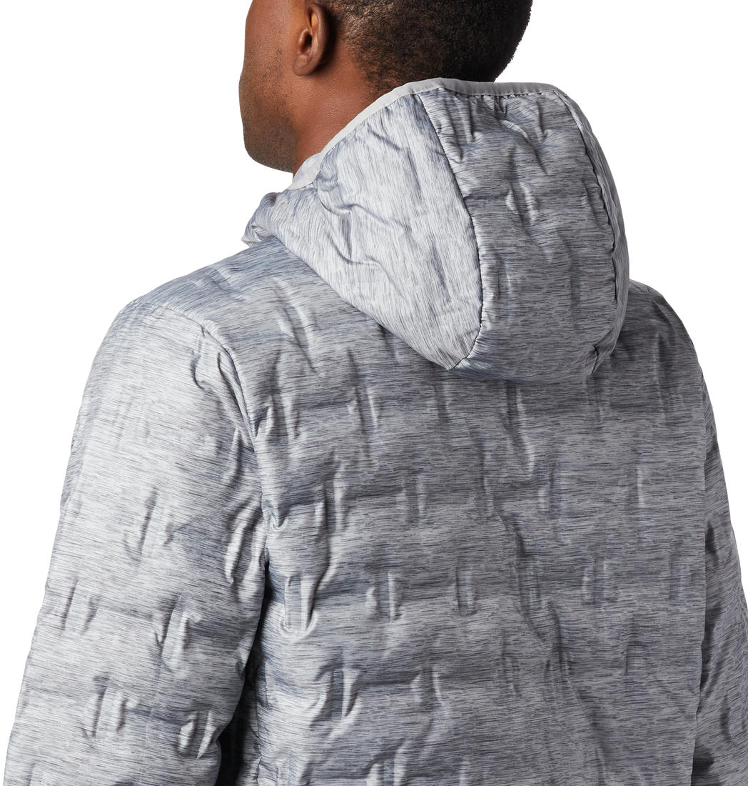 Columbia Men Grey Delta Ridge Down Hooded Jacket