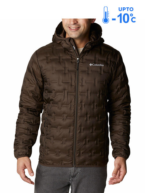 Columbia Men Brown Delta Ridge Down Hooded Jacket