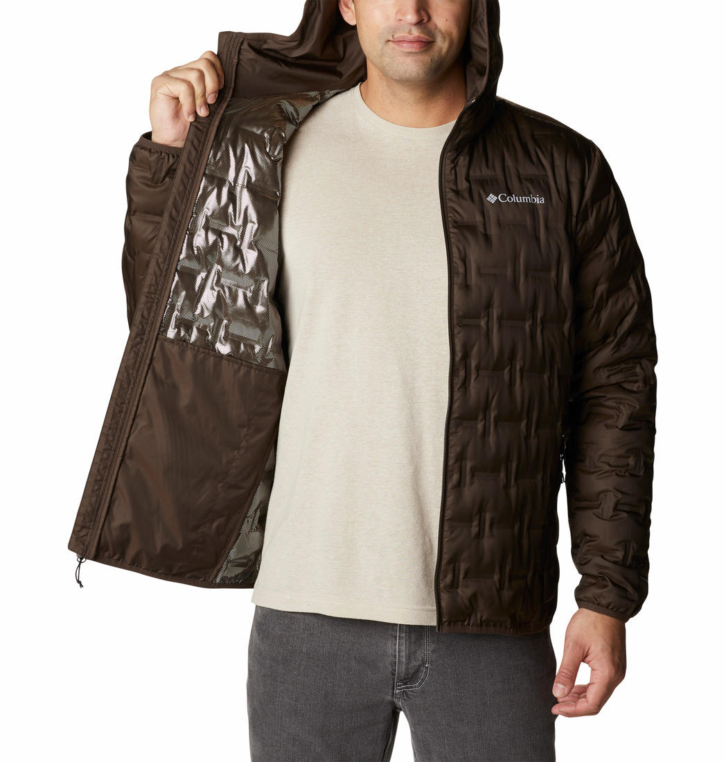 Columbia Men Brown Delta Ridge Down Hooded Jacket