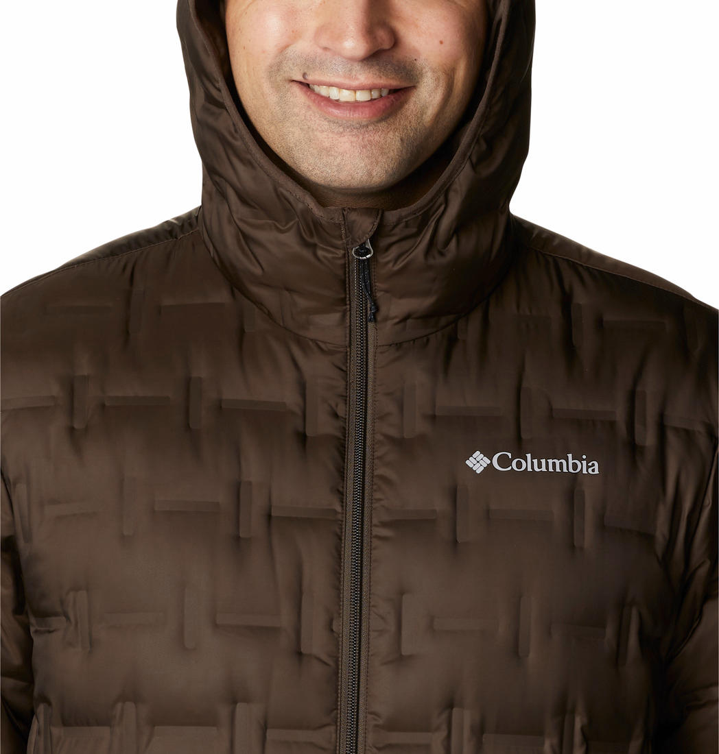 Columbia Men Brown Delta Ridge Down Hooded Jacket