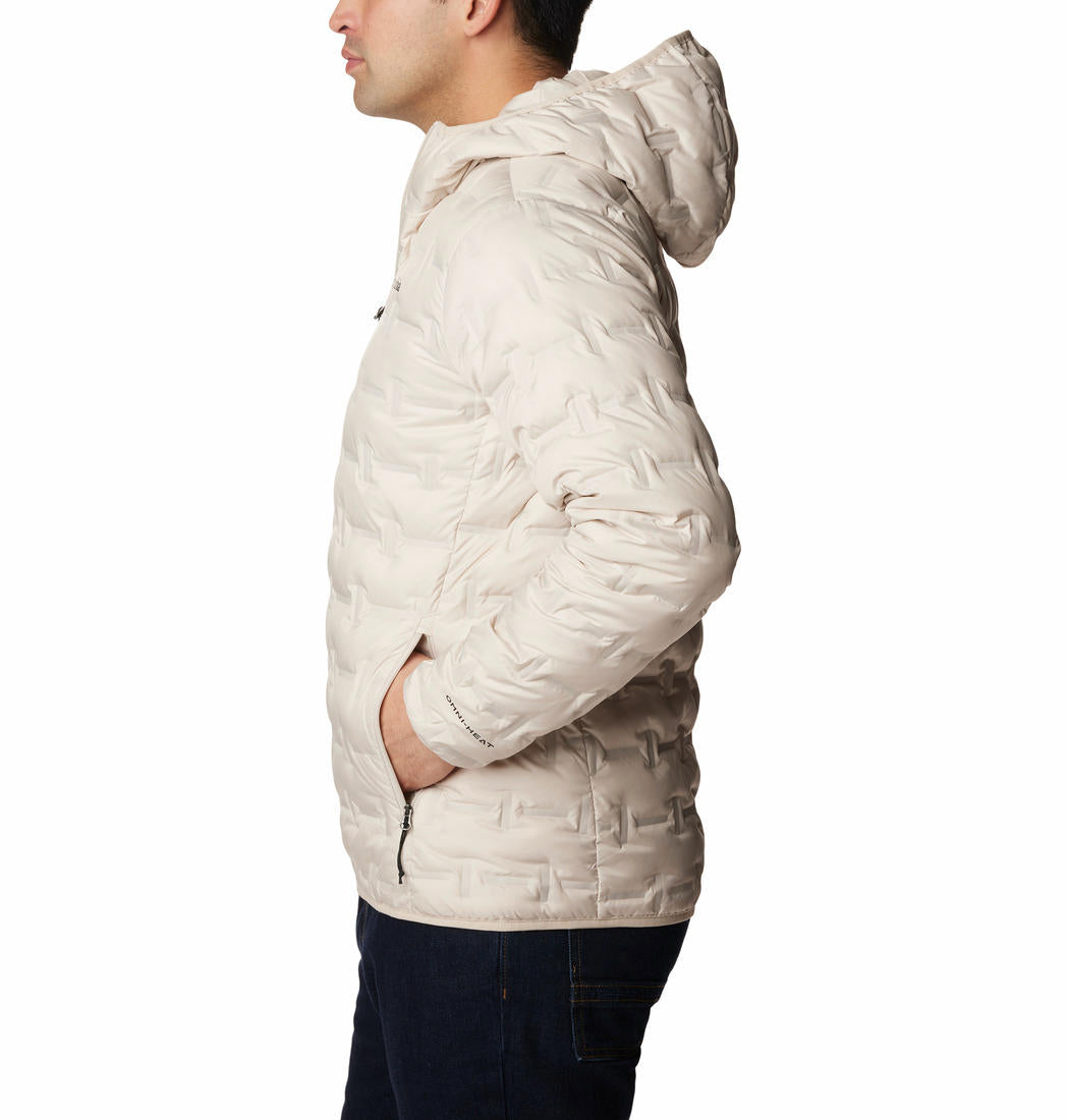 Columbia Men Beige Delta Ridge Down Hooded Jacket