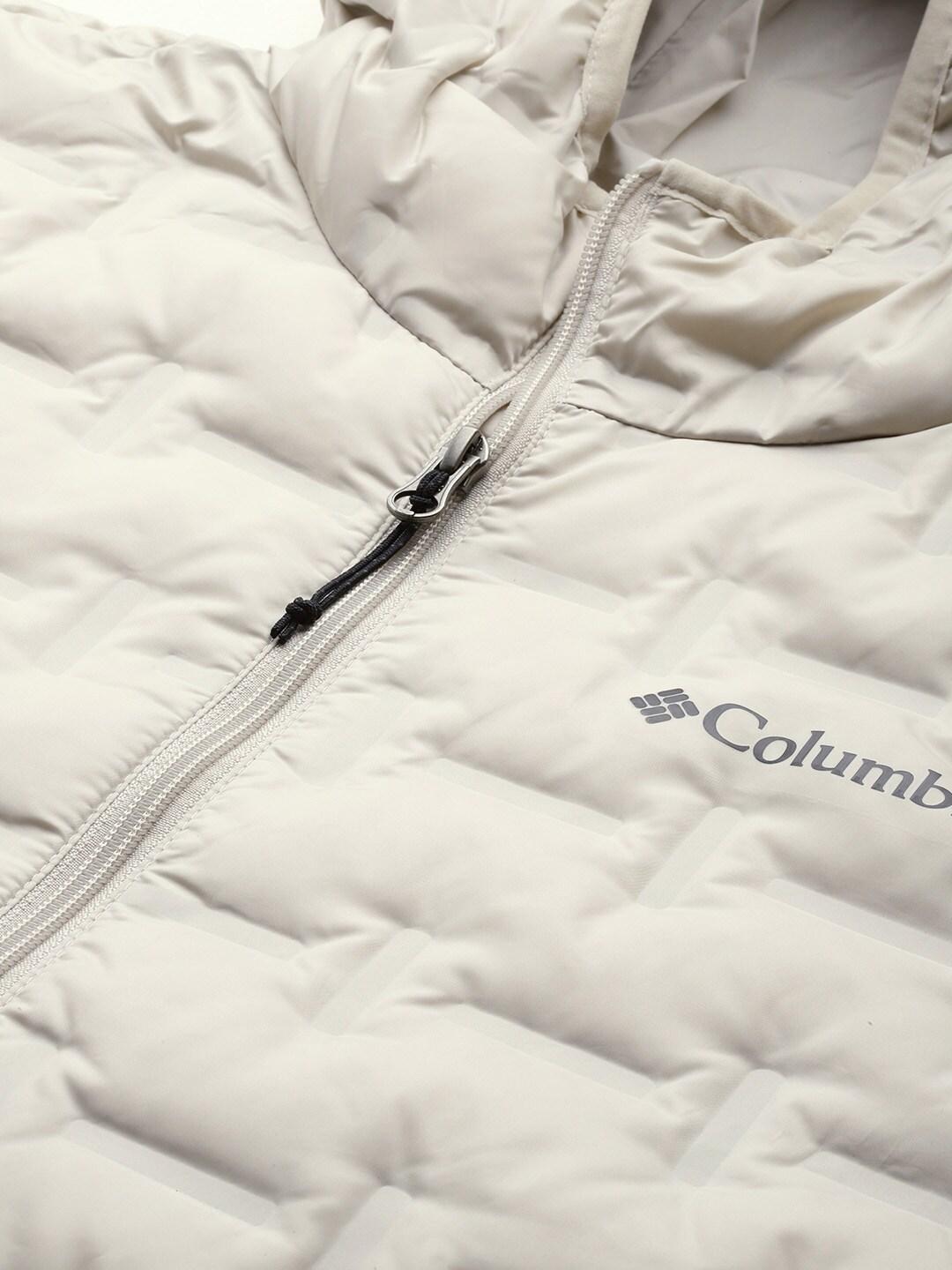 Columbia Men Beige Delta Ridge Down Hooded Jacket