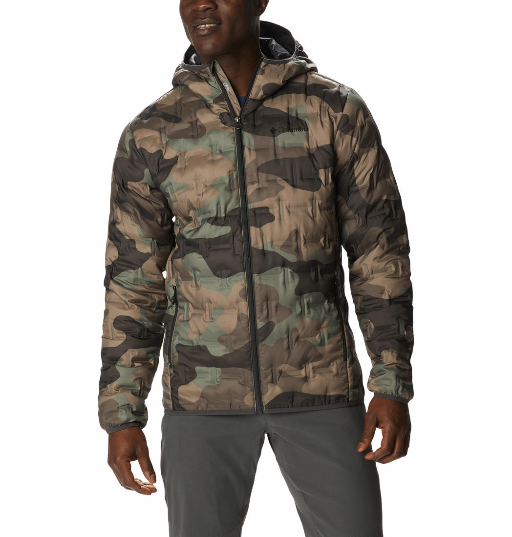 Columbia Men Green Delta Ridge Down Hooded Jacket