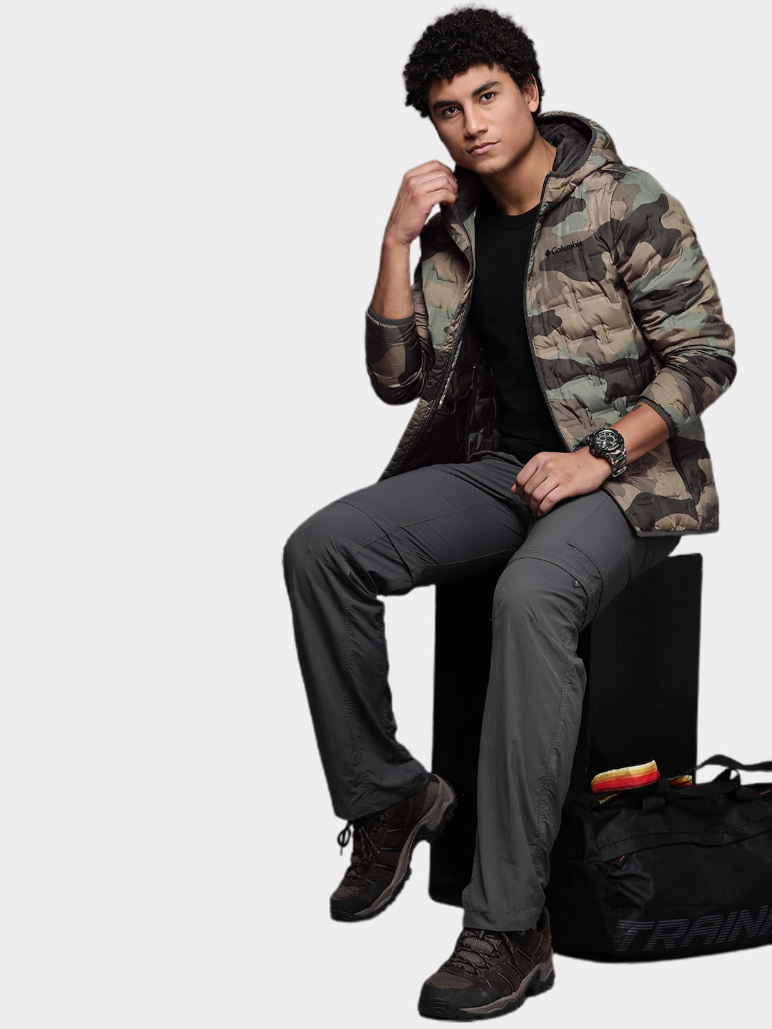 Columbia Men Green Delta Ridge Down Hooded Jacket