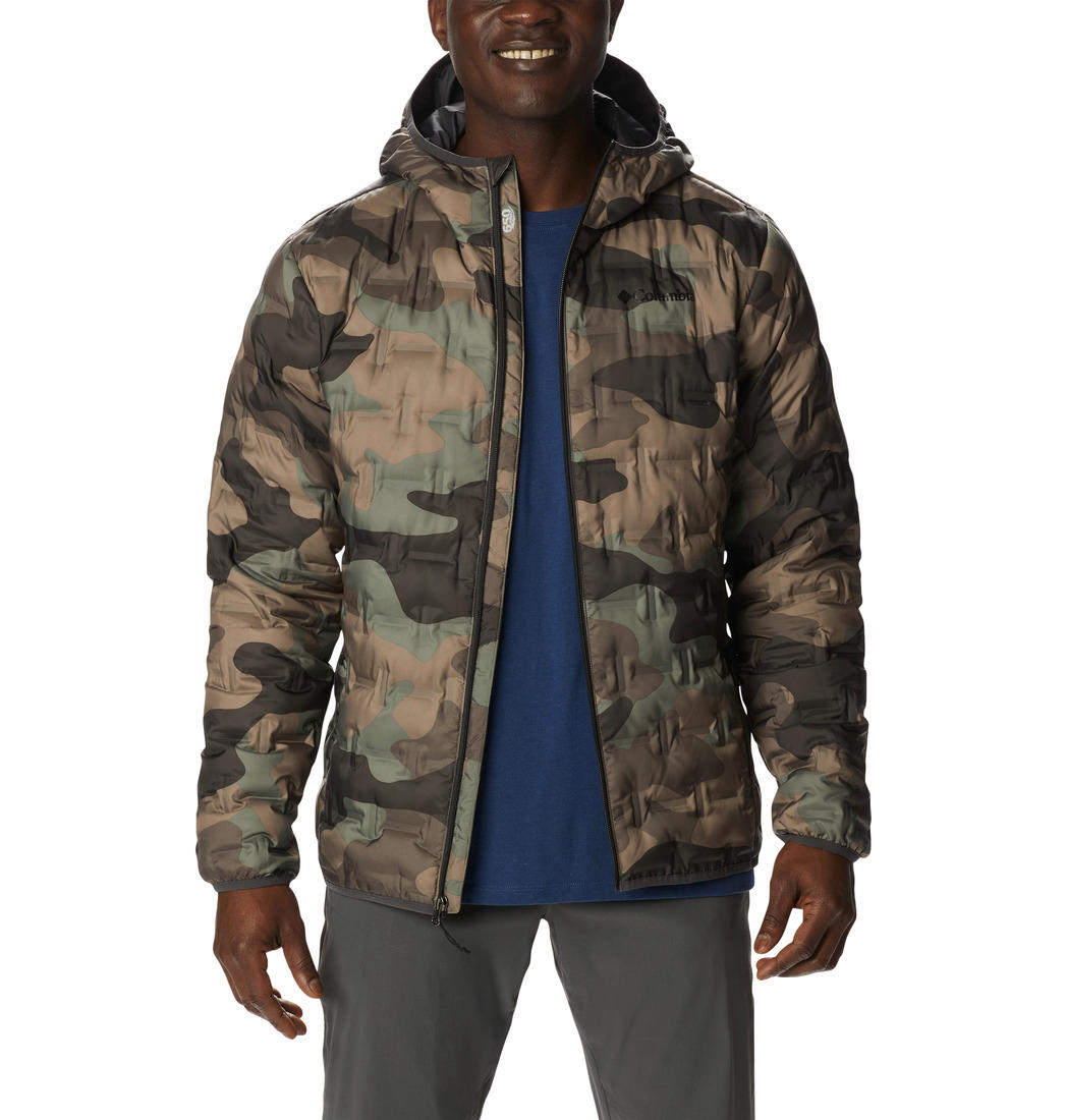 Columbia Men Green Delta Ridge Down Hooded Jacket