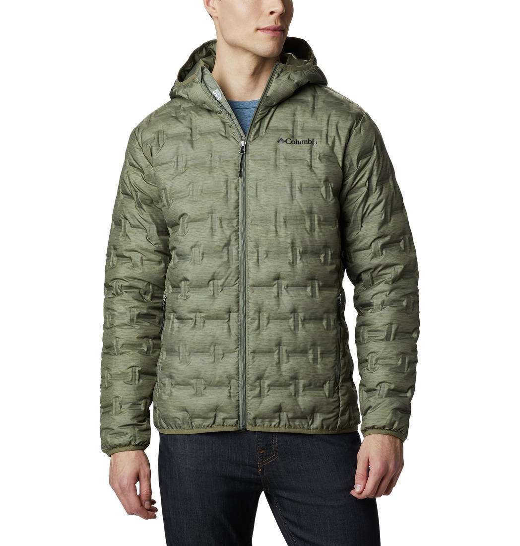 Columbia Men Green Delta Ridge Down Hooded Jacket