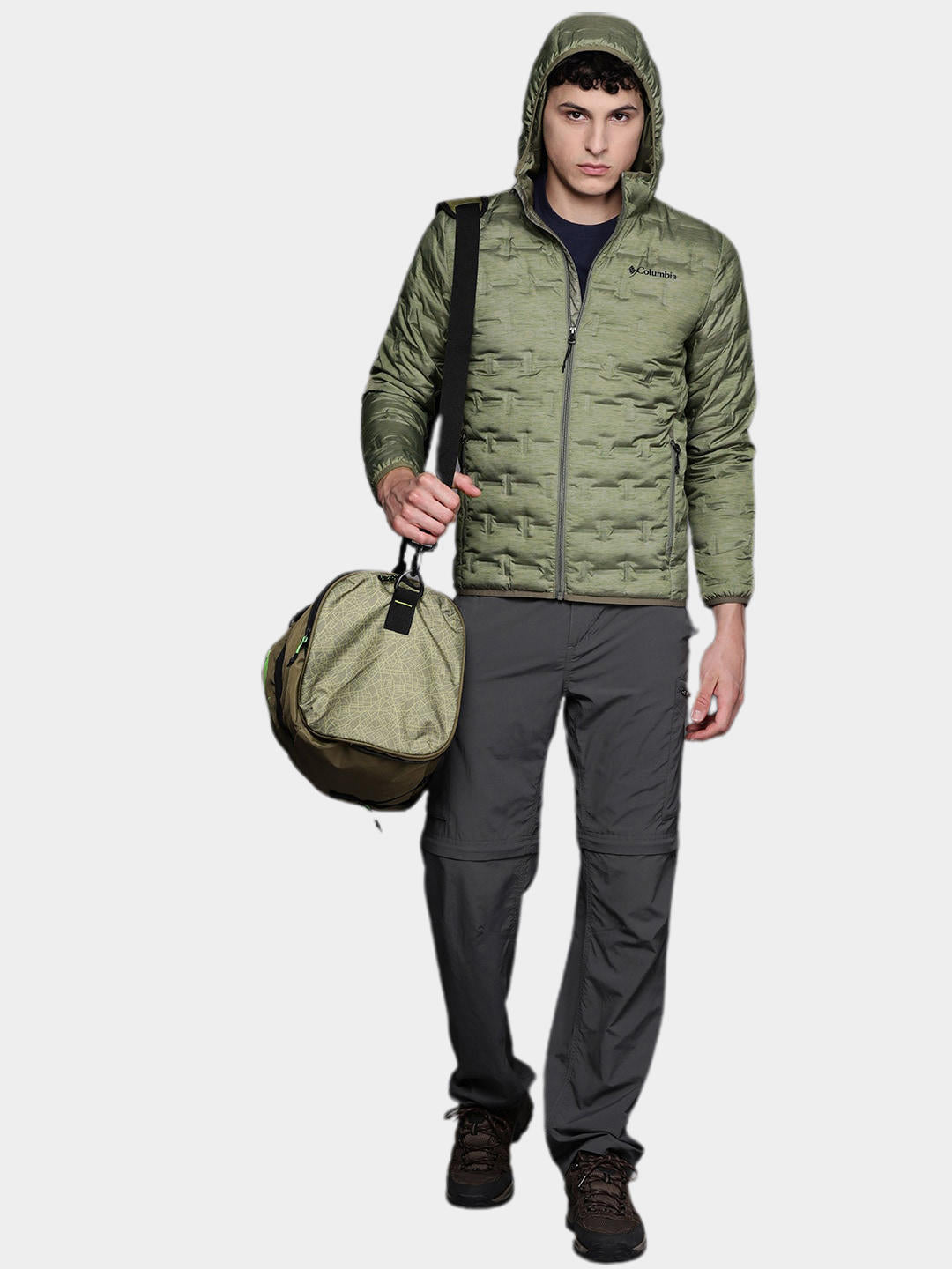 Columbia Men Green Delta Ridge Down Hooded Jacket