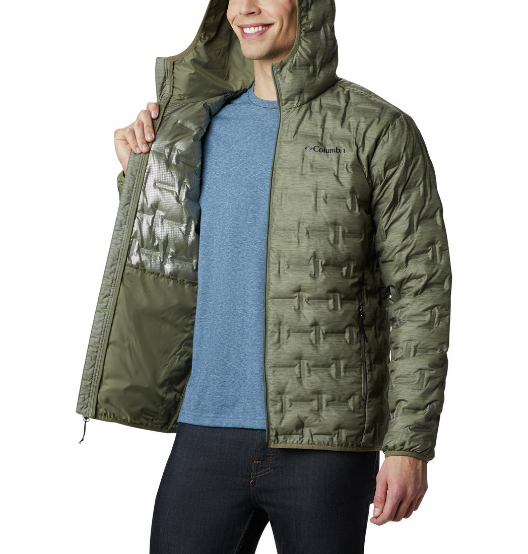 Columbia Men Green Delta Ridge Down Hooded Jacket