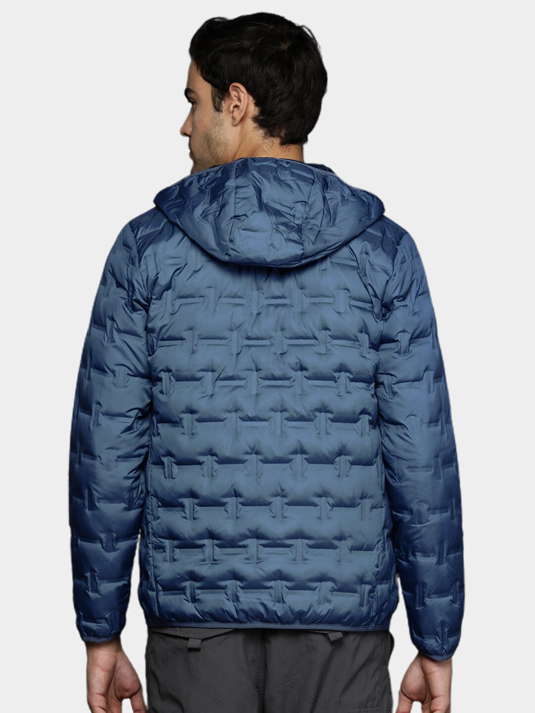 Columbia Men Navy Blue Delta Ridge Down Hooded Jacket