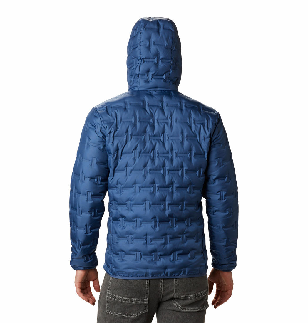 Columbia Men Navy Blue Delta Ridge Down Hooded Jacket