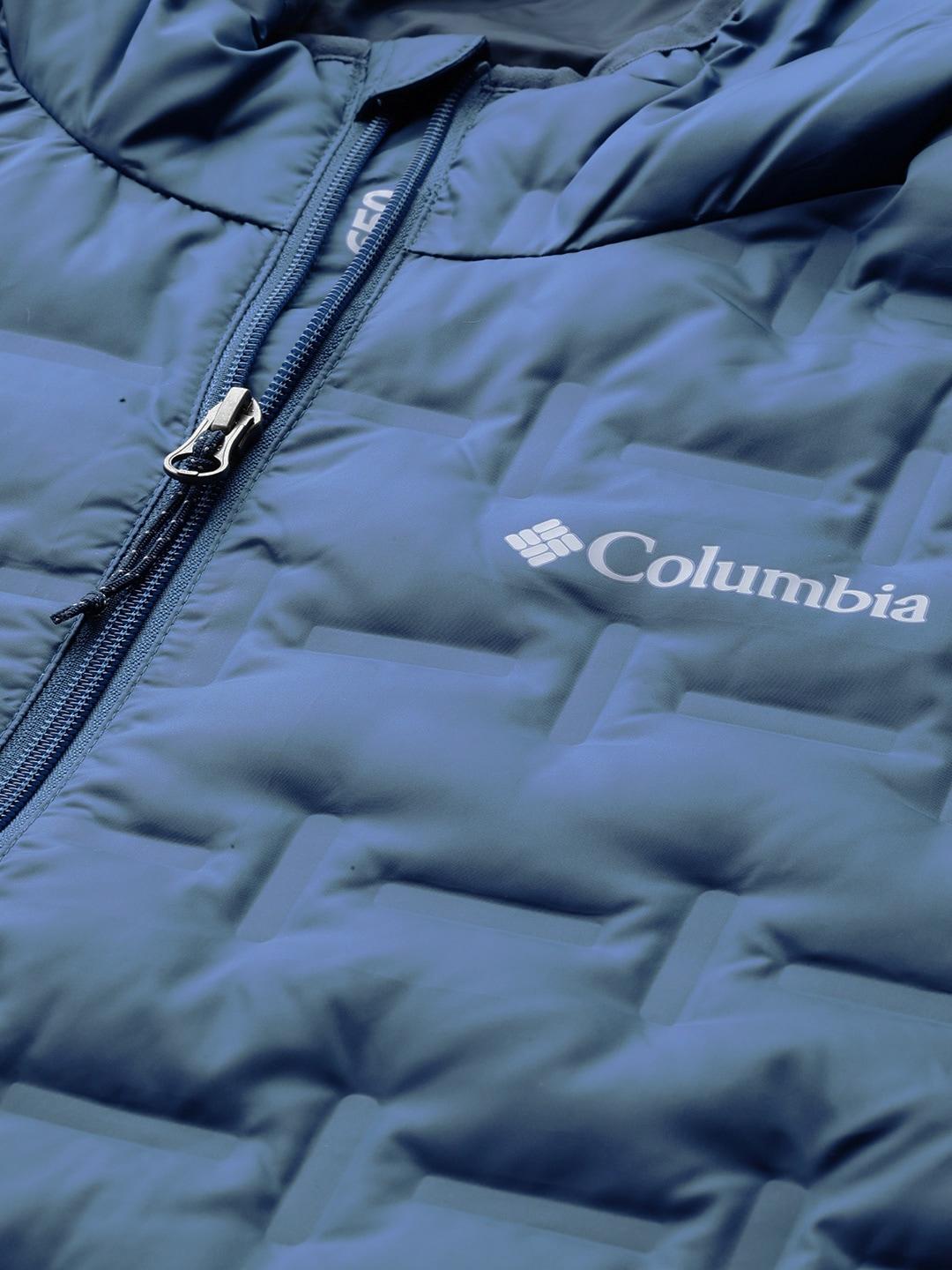 Columbia Men Navy Blue Delta Ridge Down Hooded Jacket