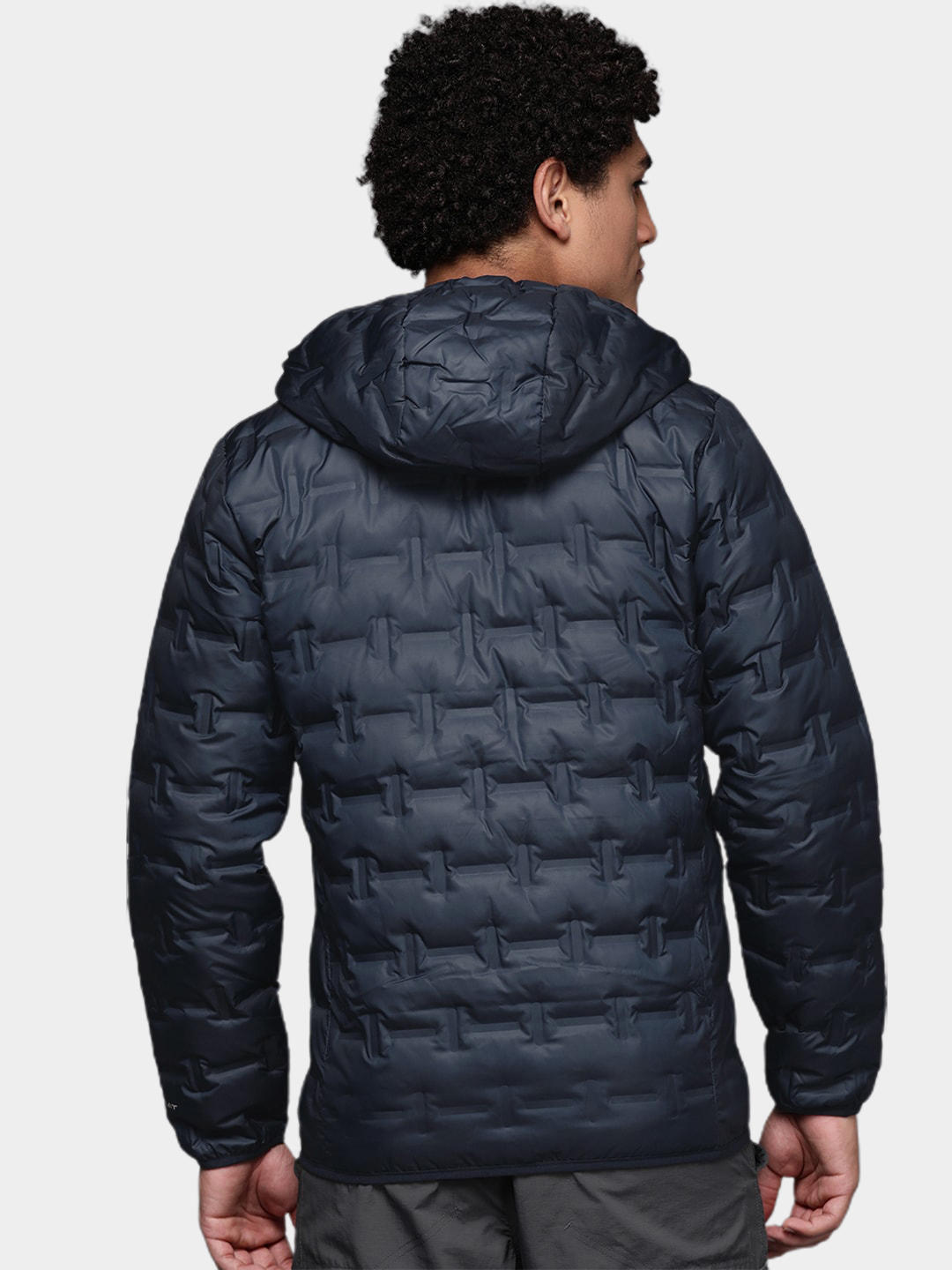Columbia Men Navy Blue Delta Ridge Down Hooded Jacket