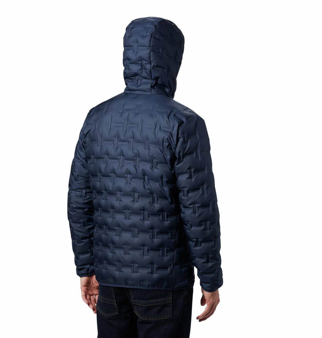 Columbia Men Navy Blue Delta Ridge Down Hooded Jacket
