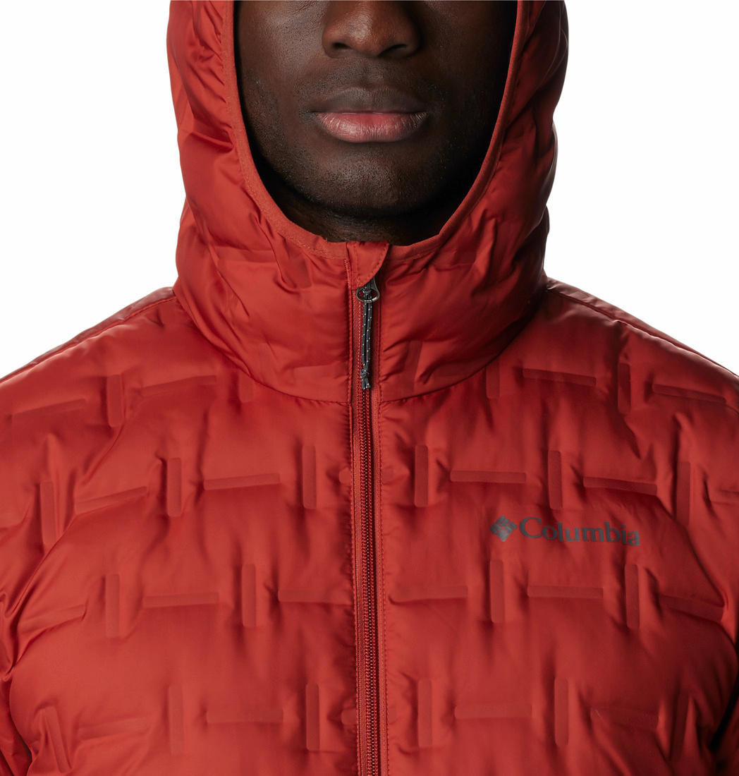 Columbia Men Red Delta Ridge Down Hooded Jacket