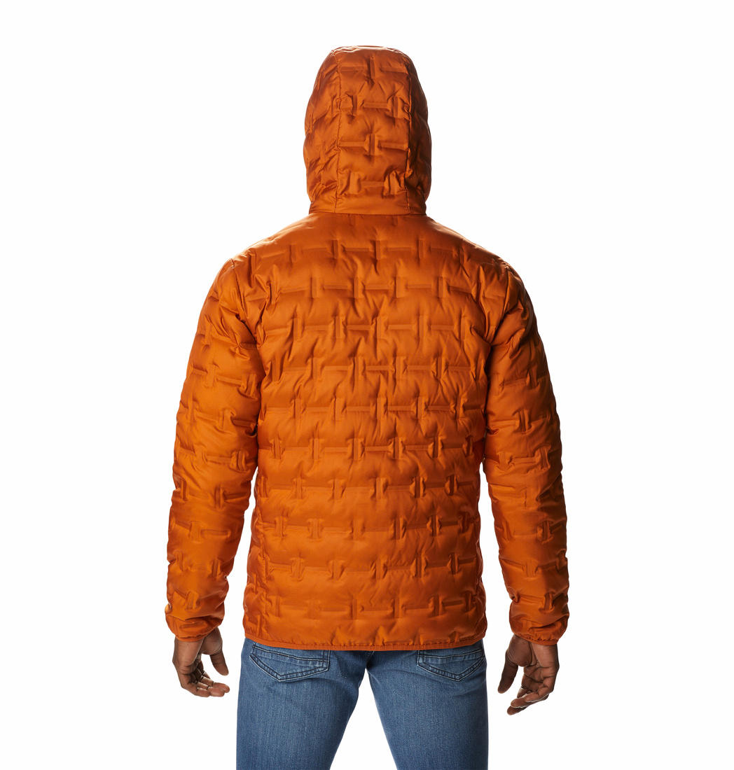 Columbia Men Orange Delta Ridge Down Hooded Jacket