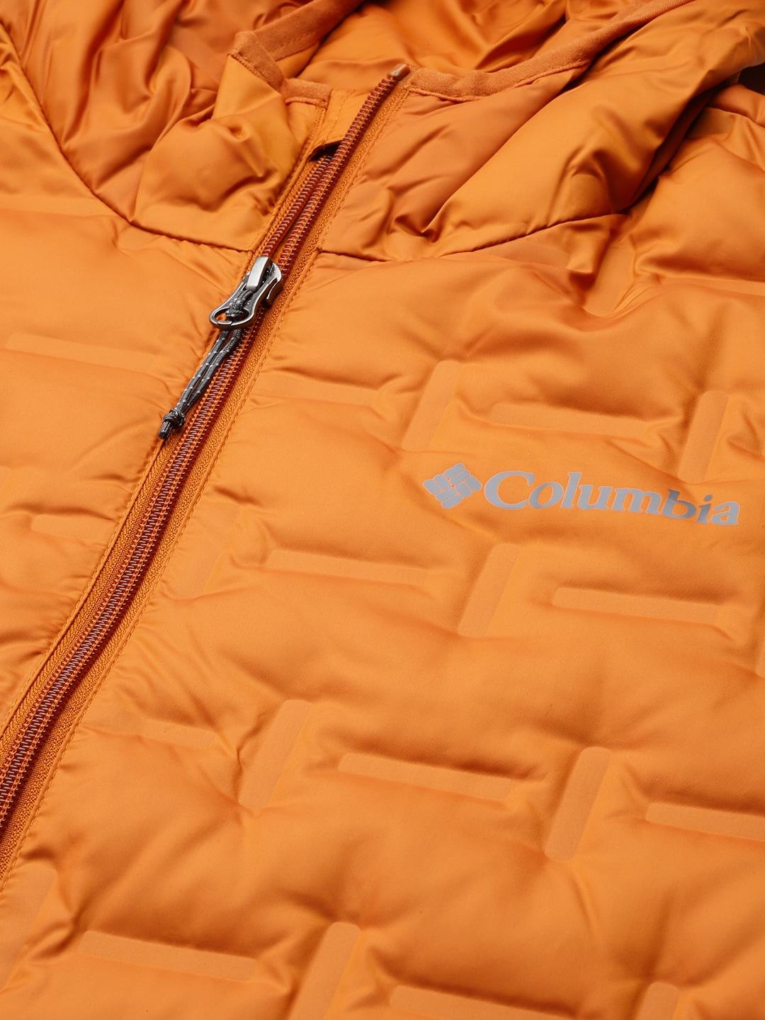Columbia Men Orange Delta Ridge Down Hooded Jacket