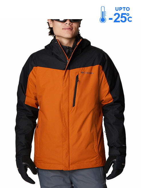Columbia Men Orange Omni-Heat Reflective Whirlibird IV Hooded Interchange Jacket