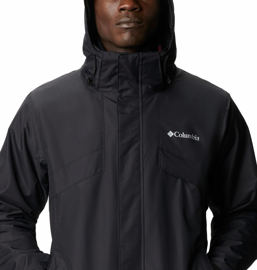 A Men Wearing Columbia Men Black Bugaboo II Fleece Interchange Jacket