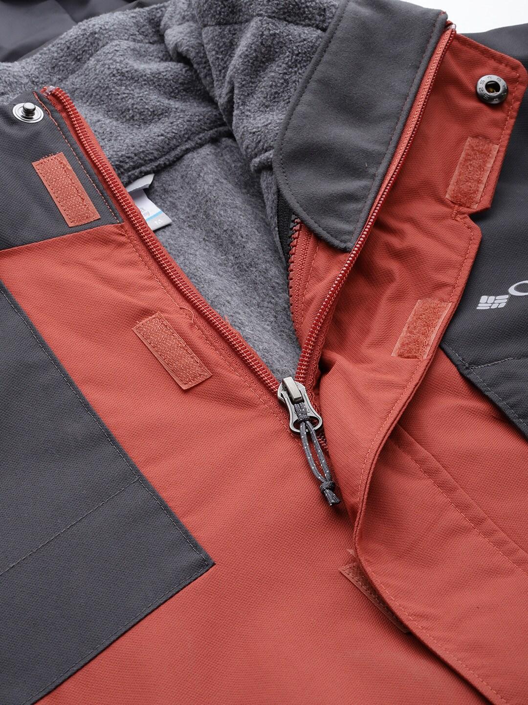 Columbia Men Orange Bugaboo II Fleece Interchange Jacket