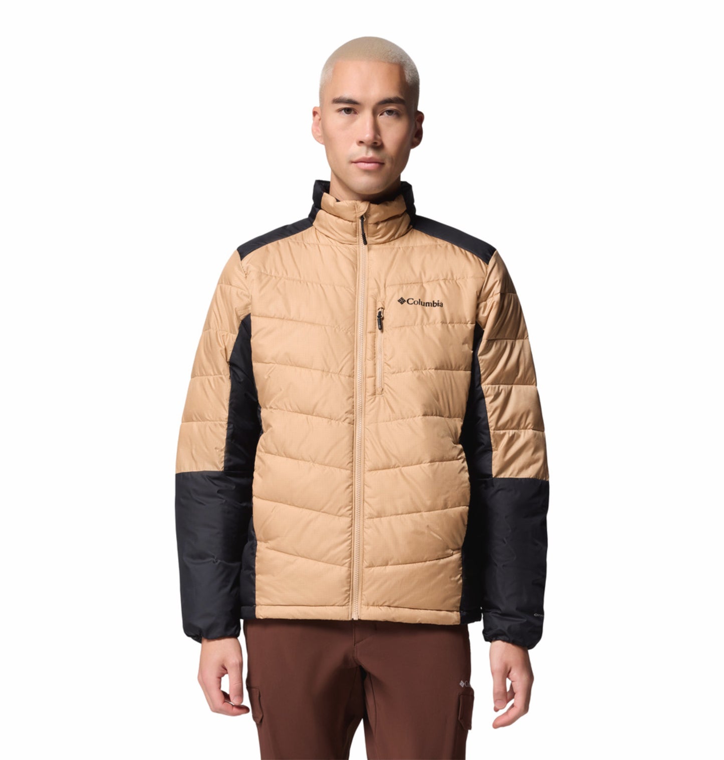 Columbia Men Beige OmniHeat Infinity Labyrinth Loop II Down Jacket