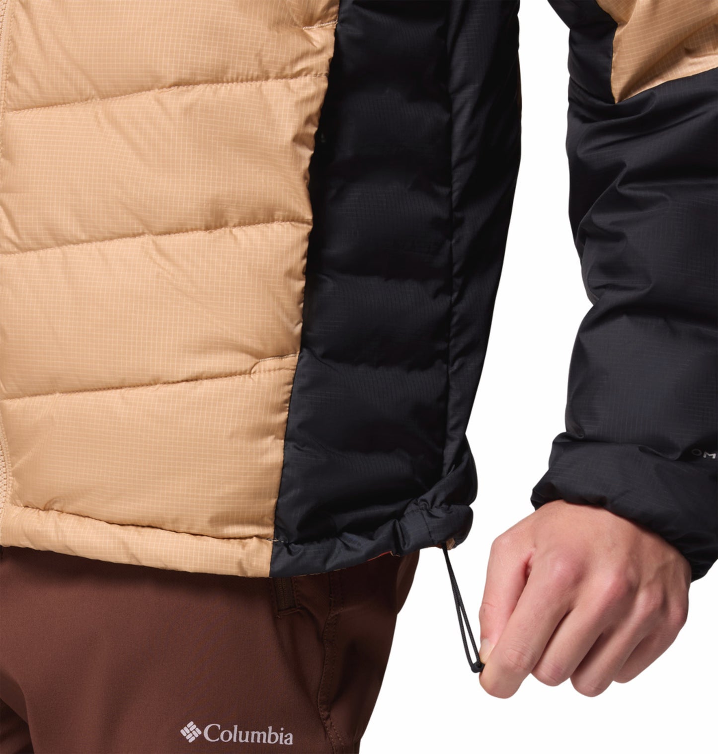 Columbia Men Beige OmniHeat Infinity Labyrinth Loop II Down Jacket