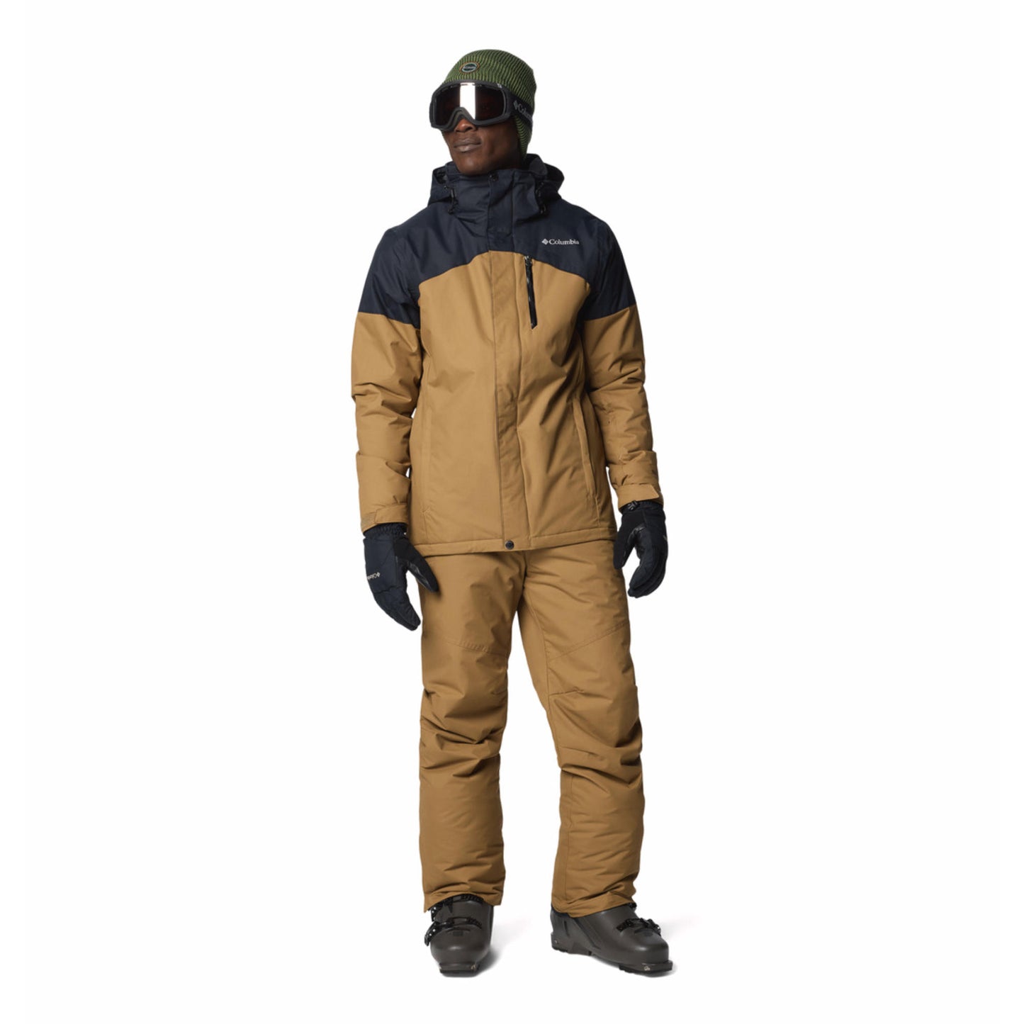 Columbia Men Brown Omni-Heat Reflective Last Tracks II Down Jacket
