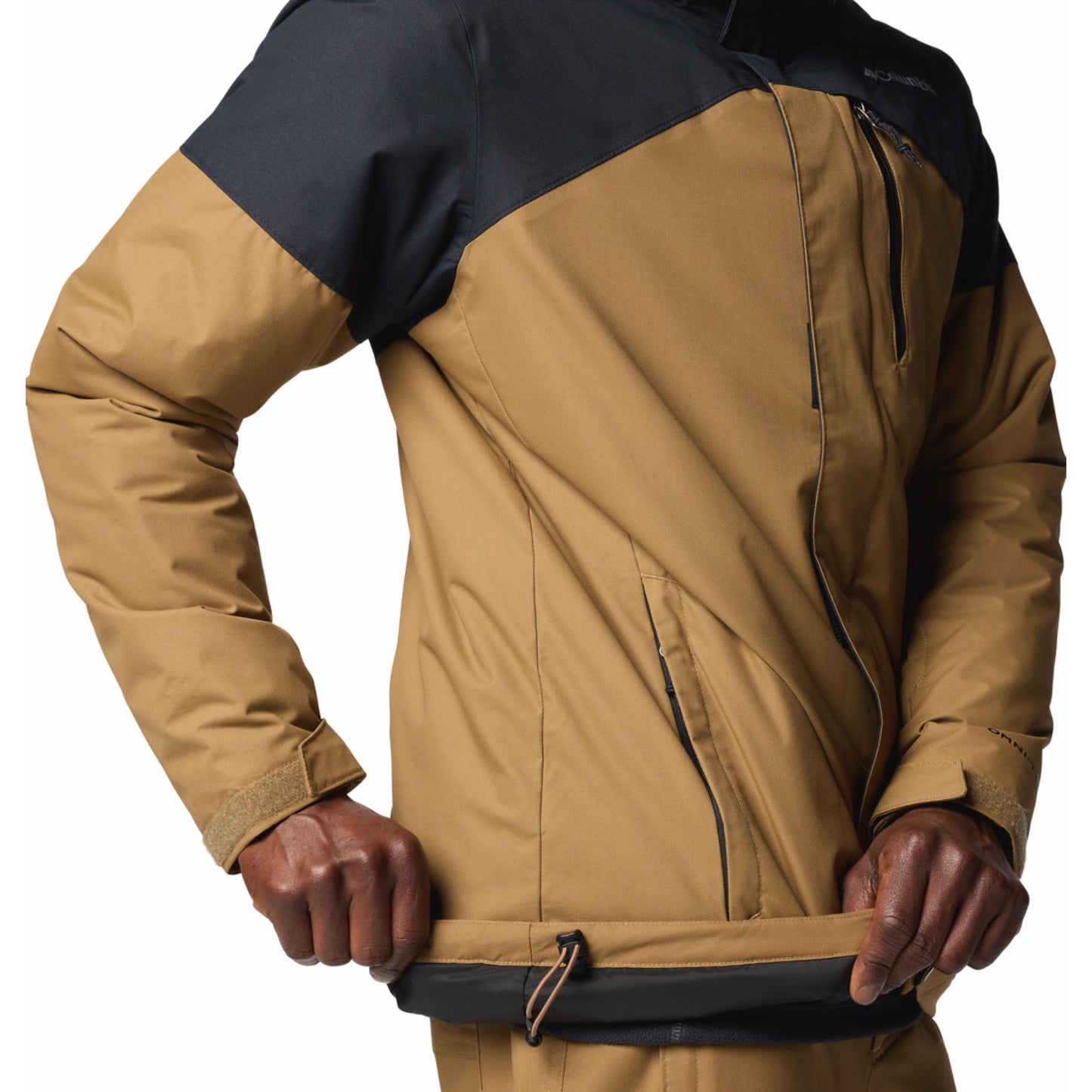 Columbia Men Brown Omni-Heat Reflective Last Tracks II Down Jacket