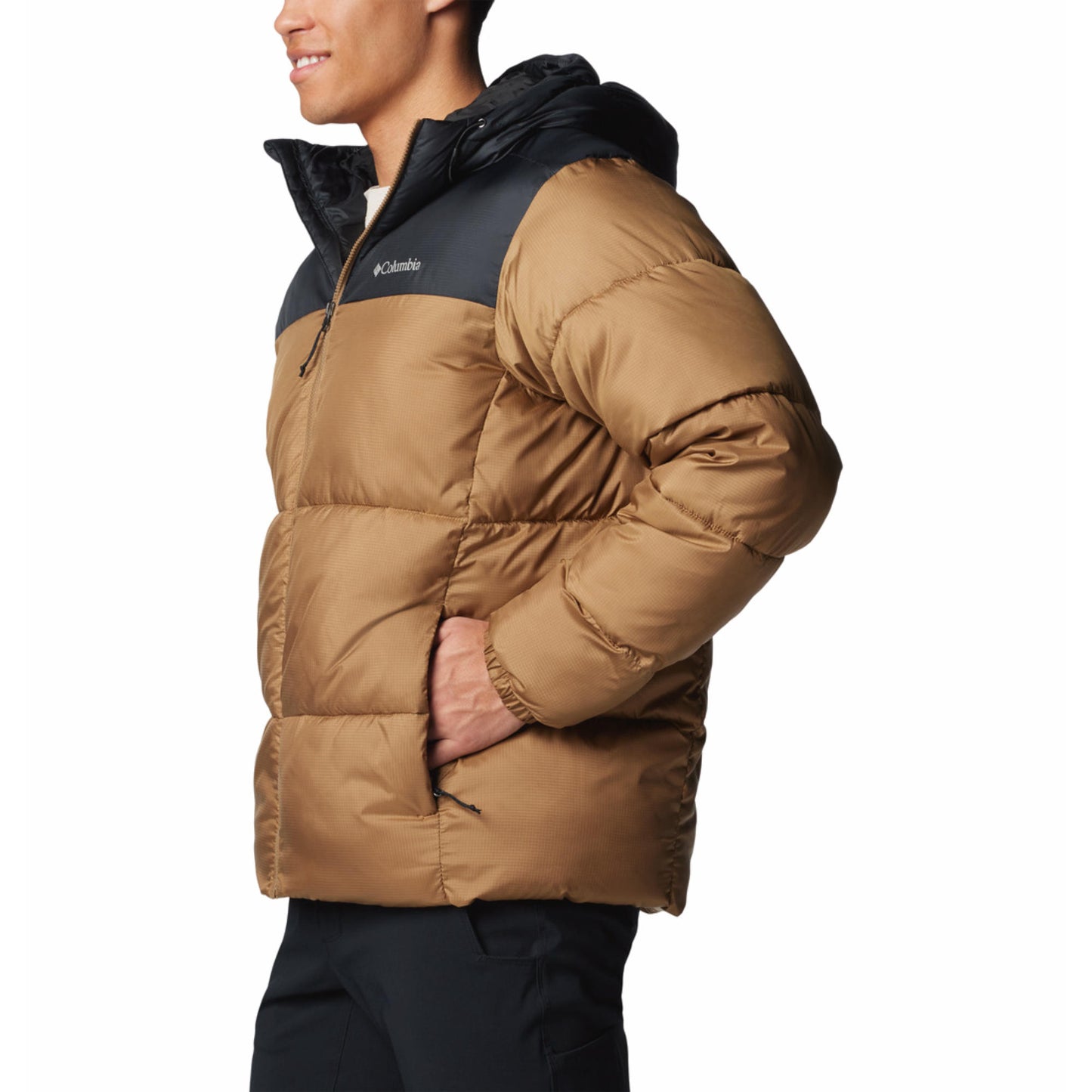 Columbia Men Brown Omni-Shield Puffect II Hooded Down Jacket