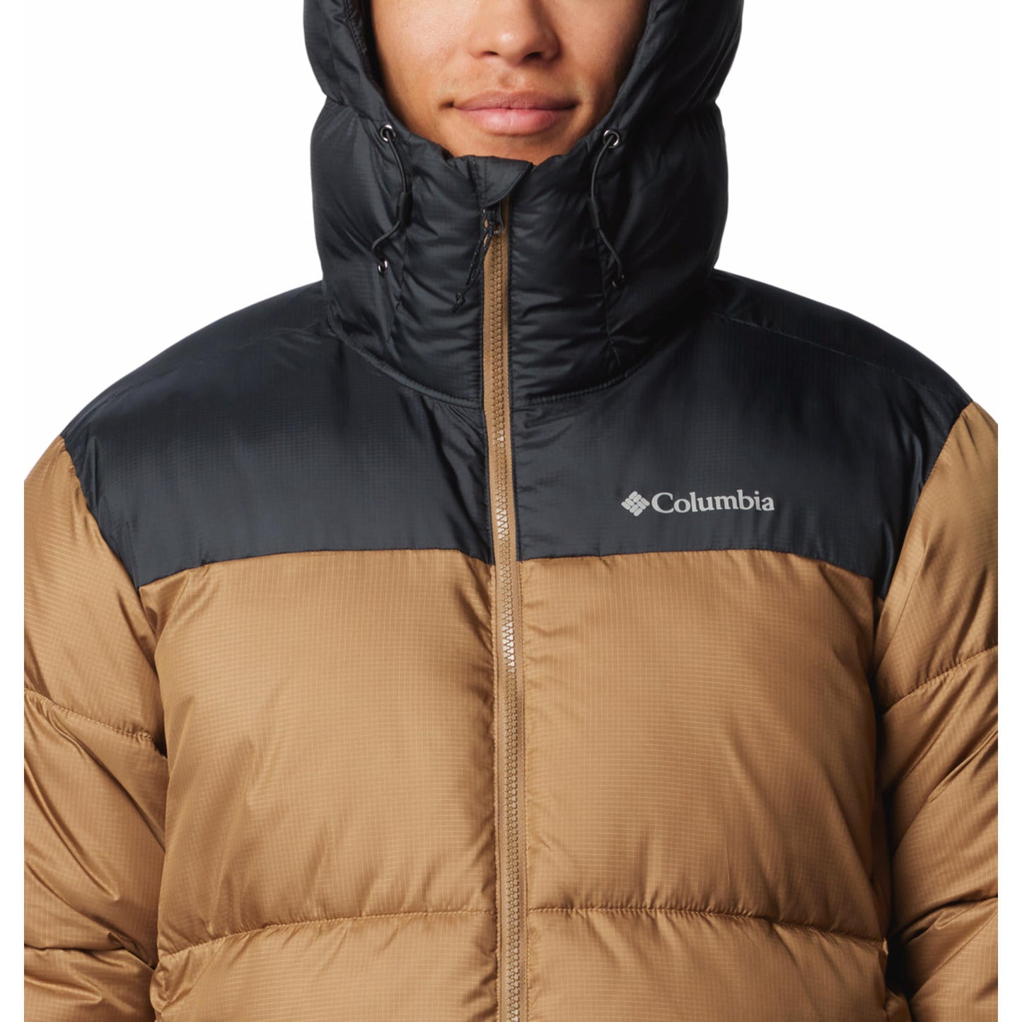 Columbia Men Brown Omni-Shield Puffect II Hooded Down Jacket