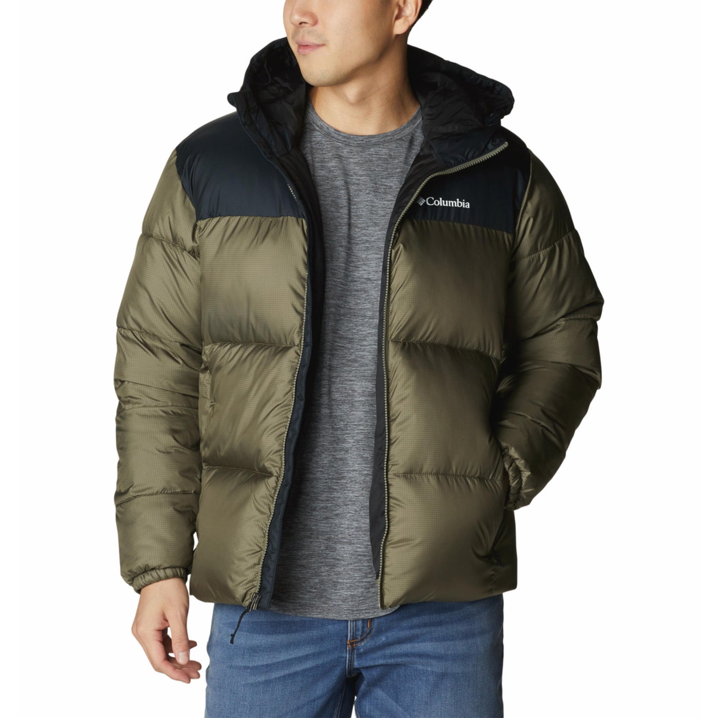 Columbia Men Green Omni-Shield Puffect II Hooded Down Jacket